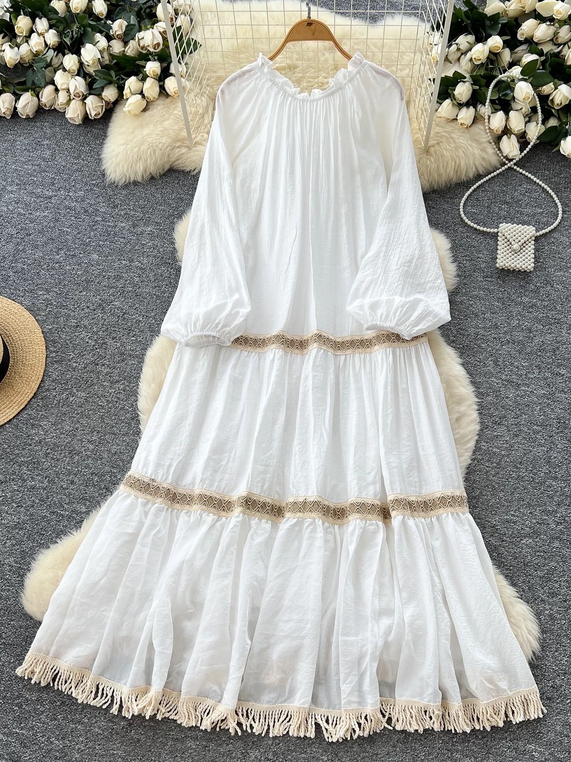 Winter doll tassel dress CD822 image