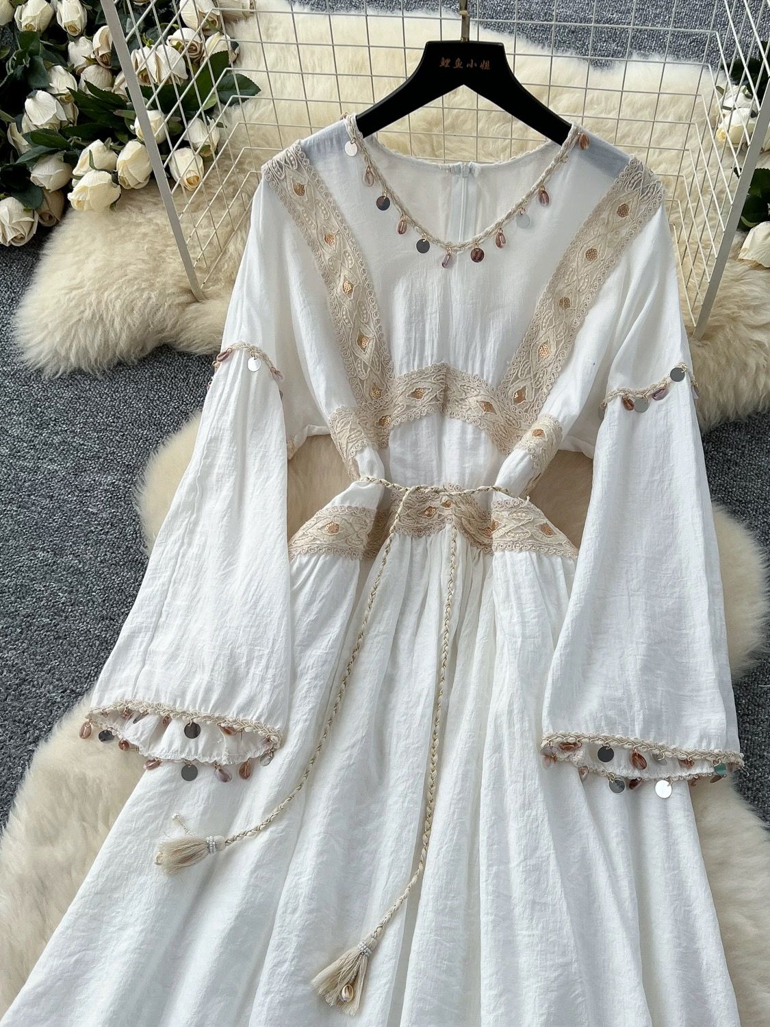 Fall leaves embroidery dress CD1636 image