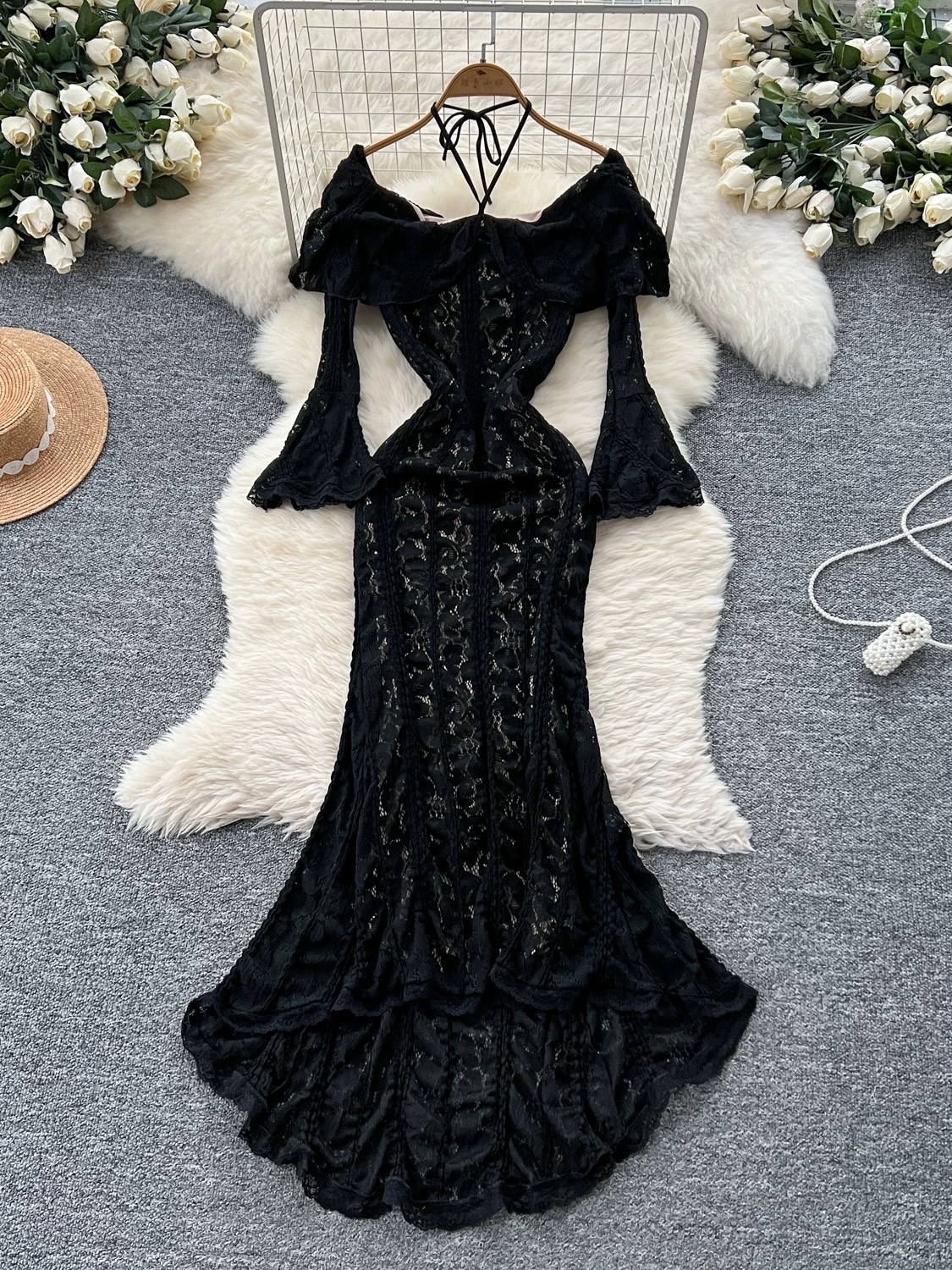 Simple and sweet lace dress CD1638