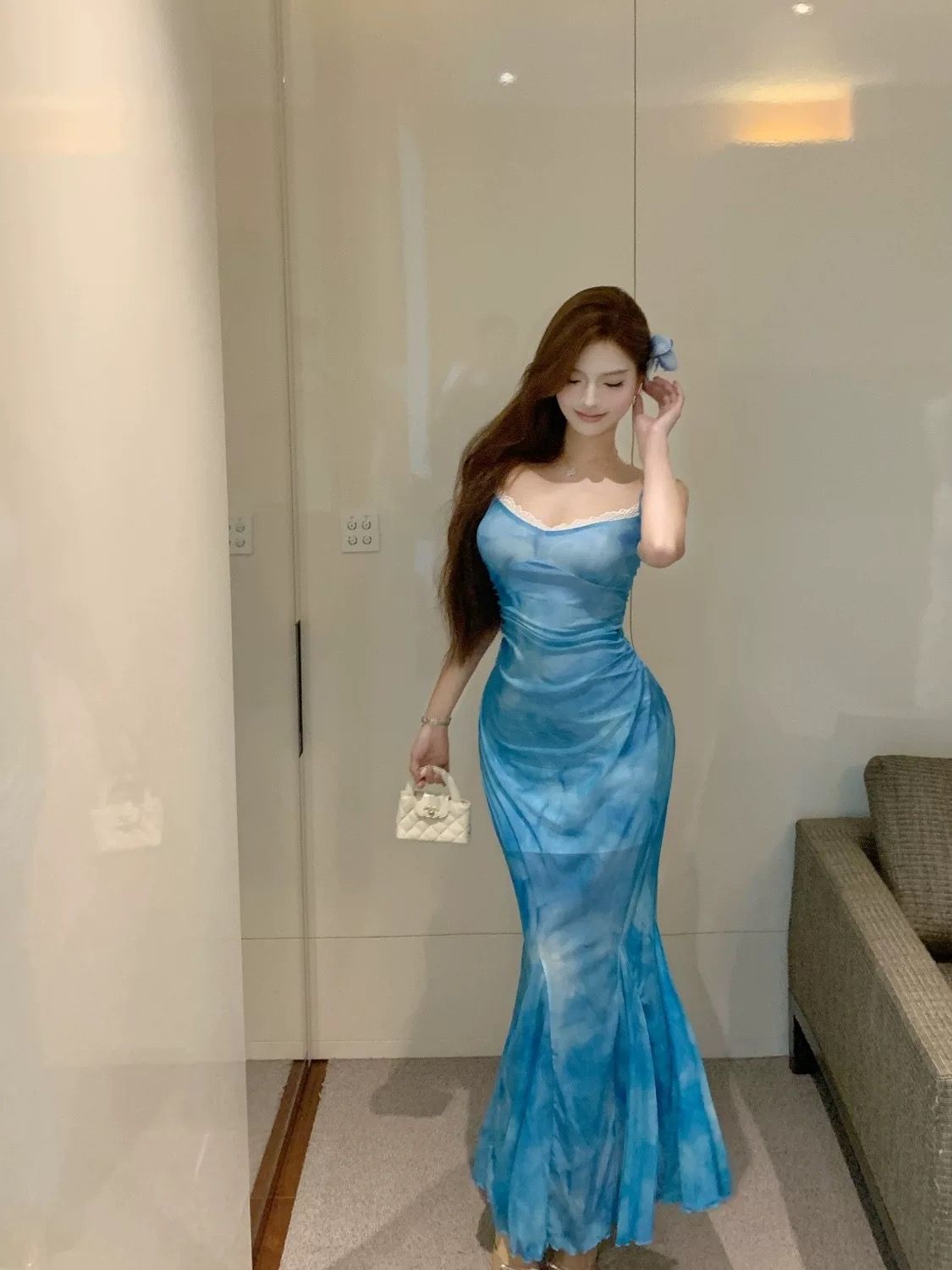 Mela two tone dress CD449 image