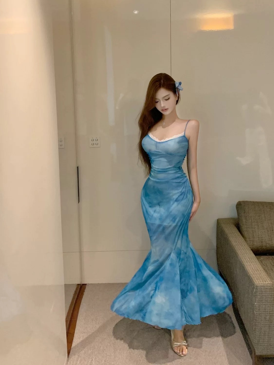 Mela two tone dress CD449 image