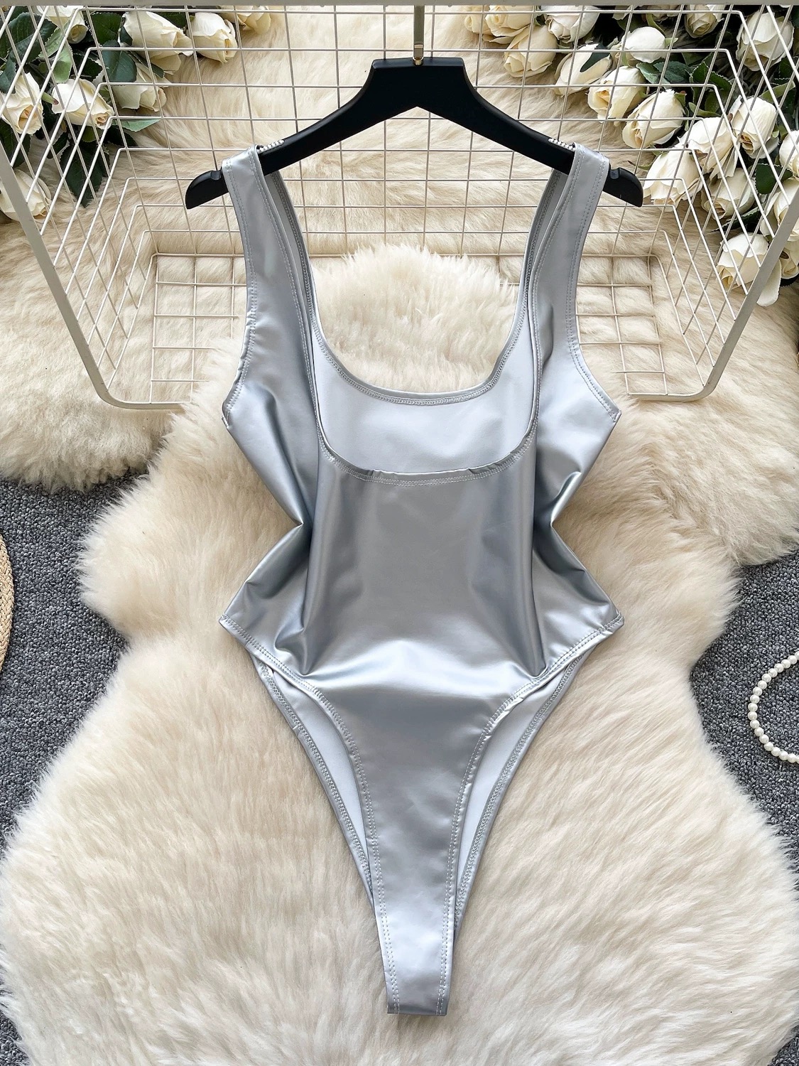 Unravel me metallic bodysuit BS122 image