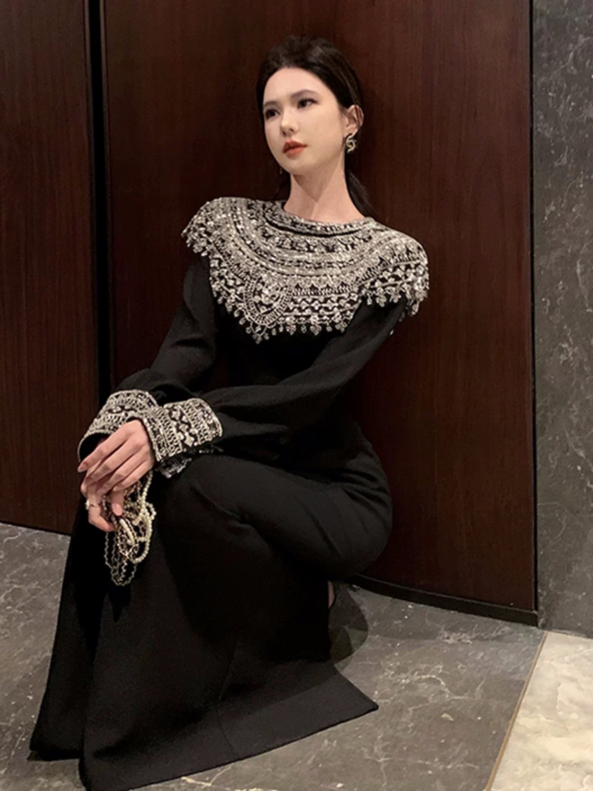 Rebel hearts embellished dress FD1452 image