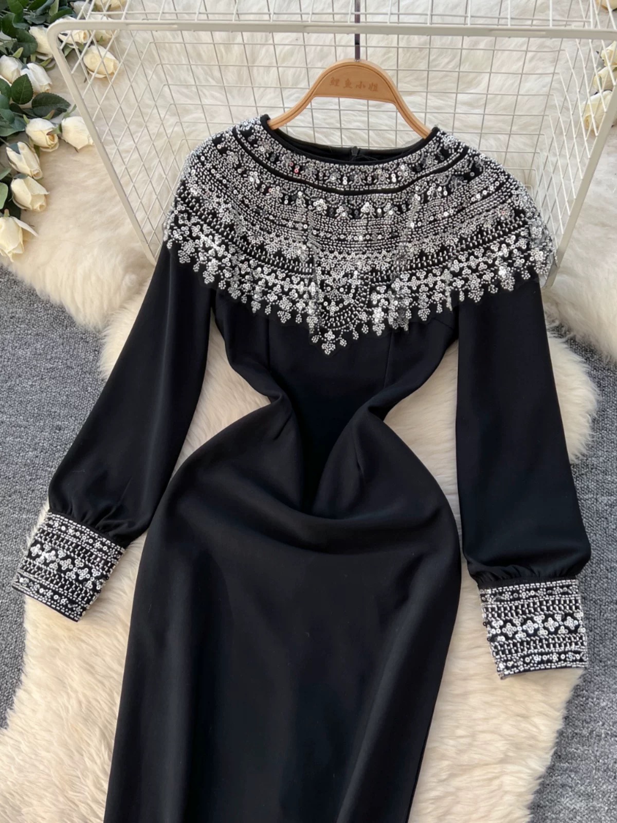 Rebel hearts embellished dress FD1452 image