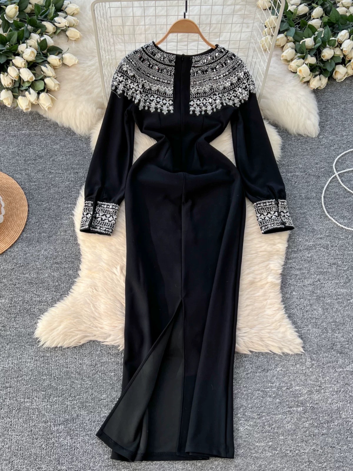 Rebel hearts embellished dress FD1452 image