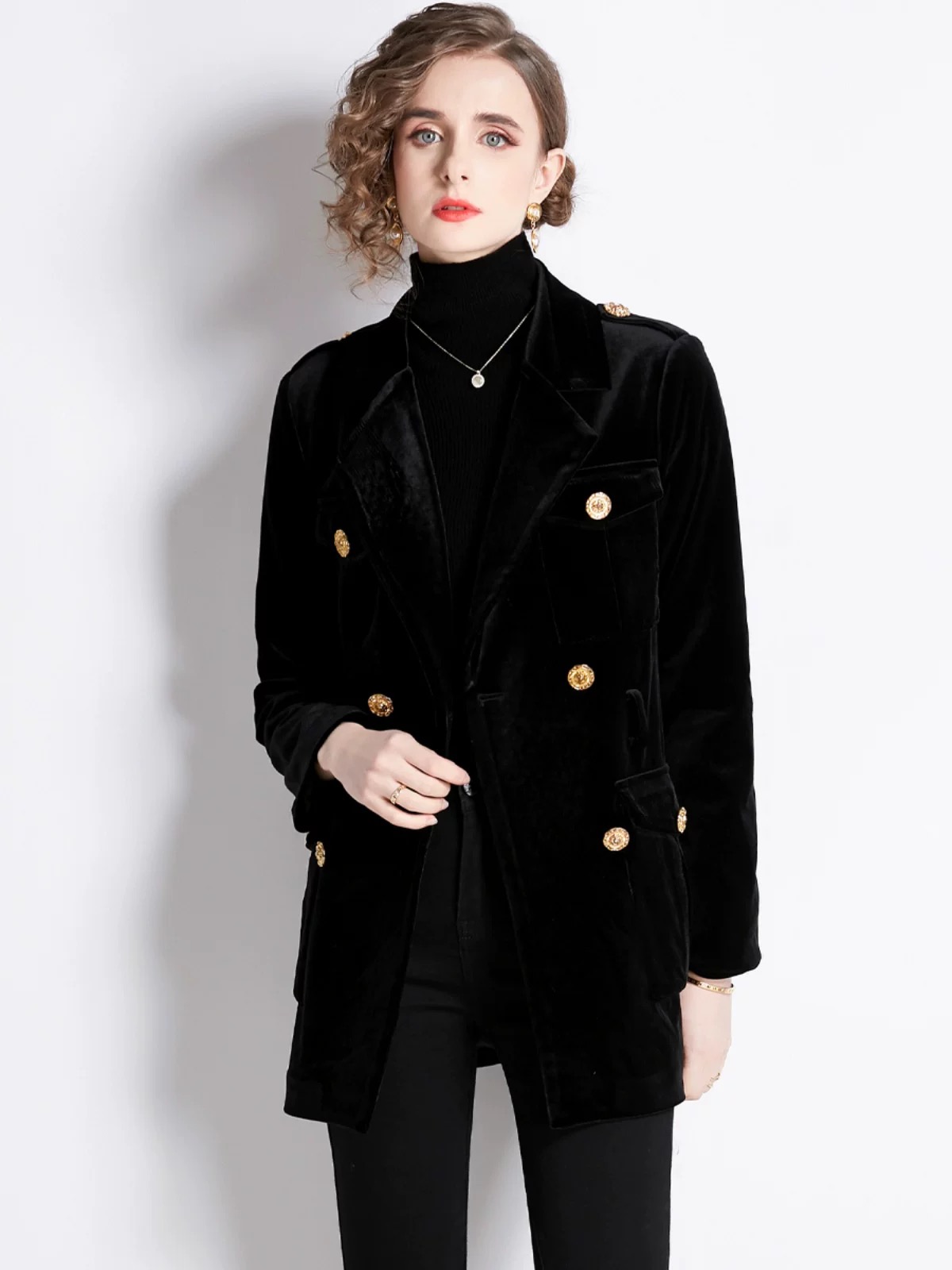 The queen has arrived velvet blazer  BL167 image