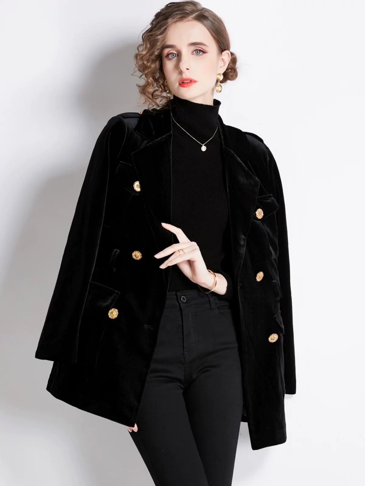 The queen has arrived velvet blazer  BL167 image