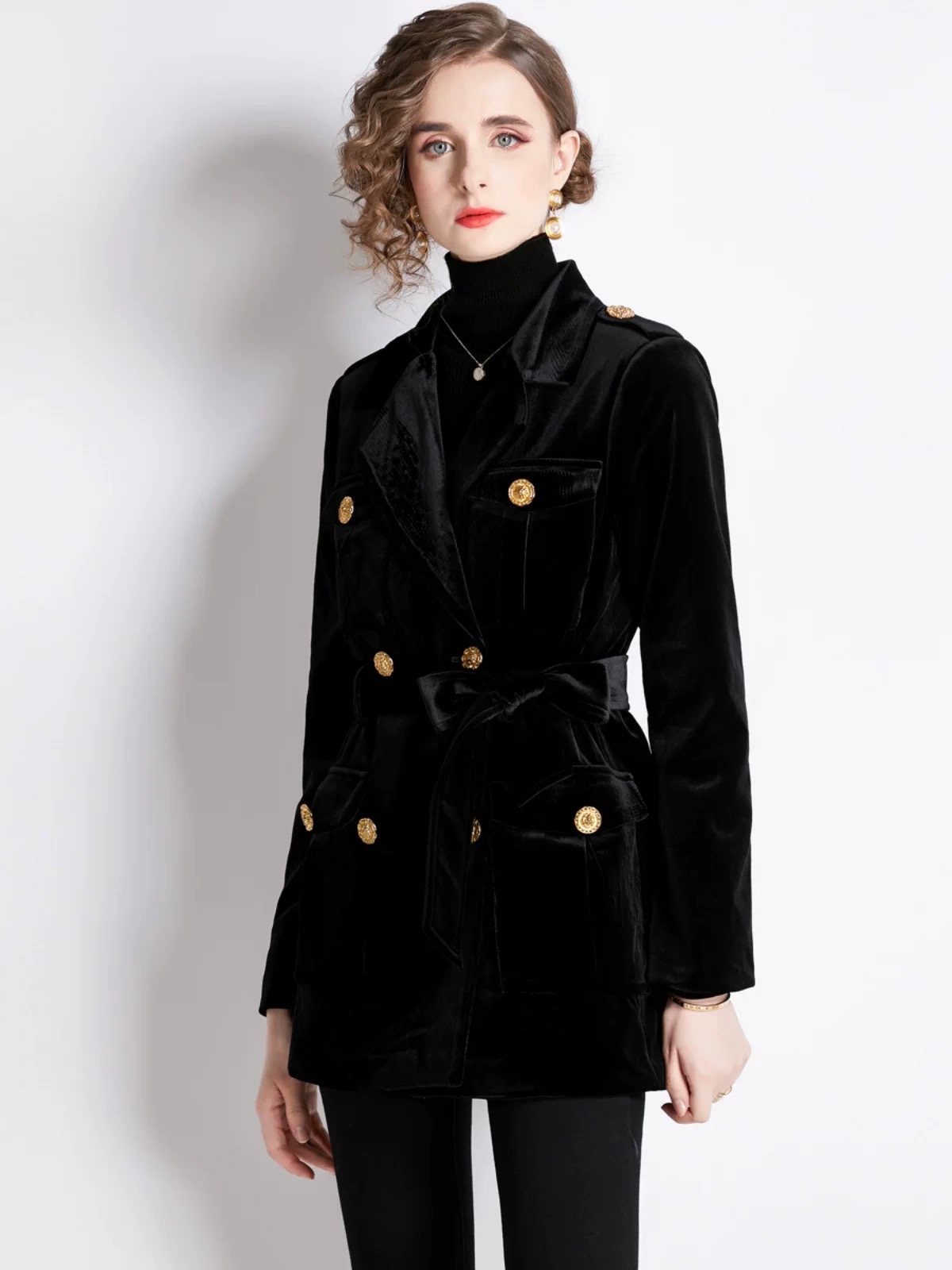 The queen has arrived velvet blazer  BL167 image