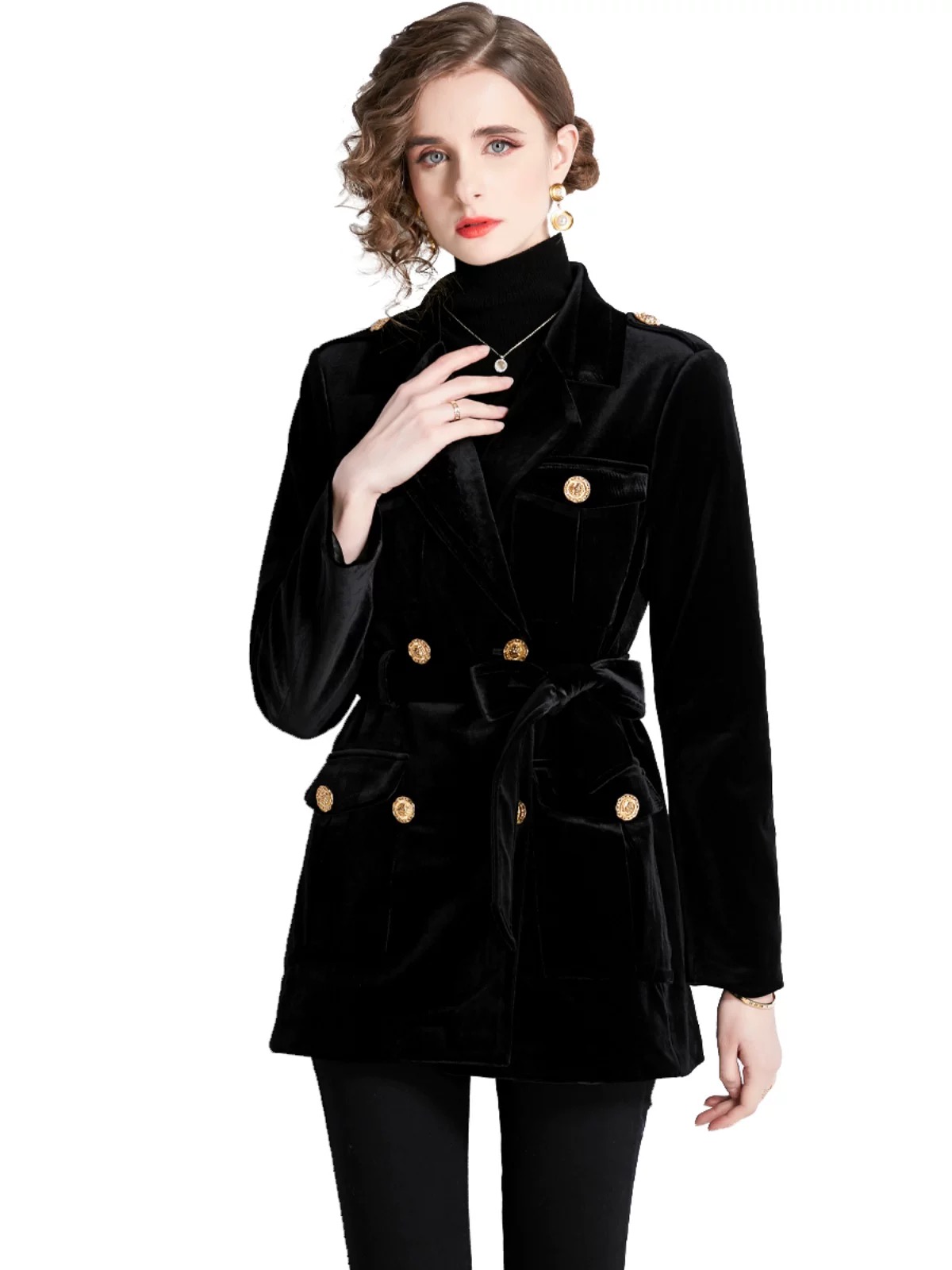 The queen has arrived velvet blazer  BL167 image
