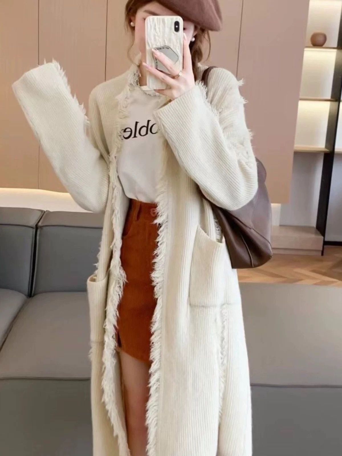 Too hot in summer knitted kimono KM128 image