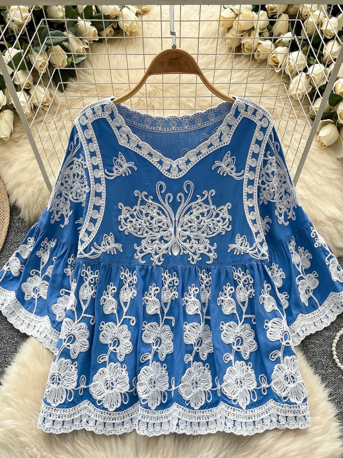 Your angel embroidery top CTO363 image