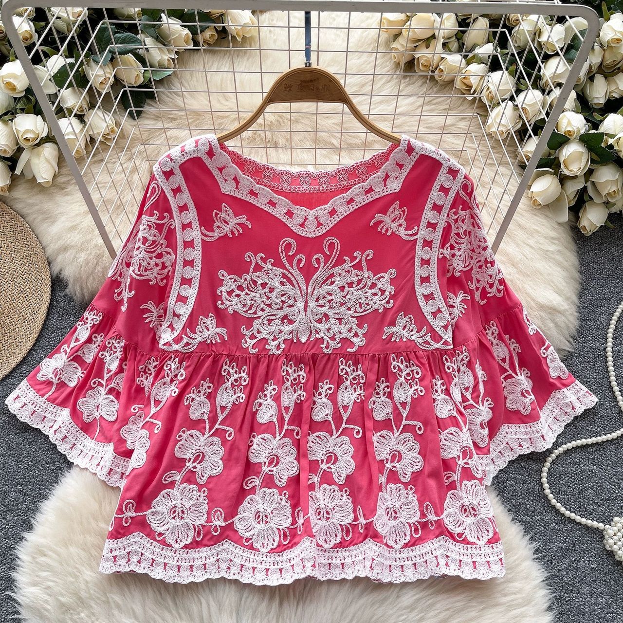 Your angel embroidery top CTO363 image