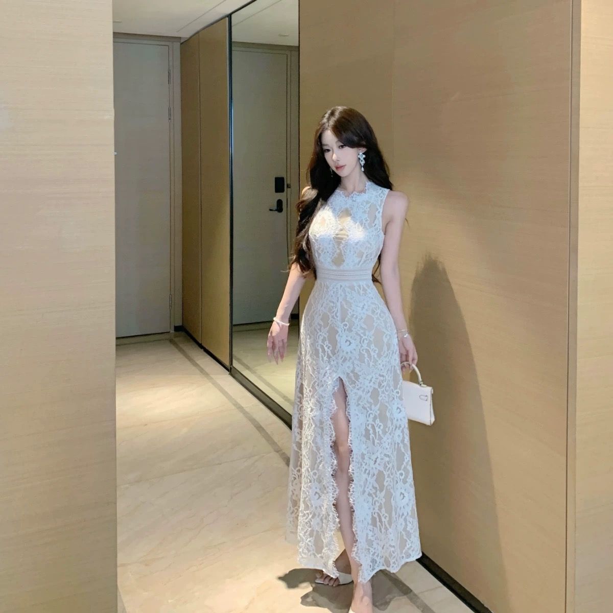 Seductress party lace dress FD469 image