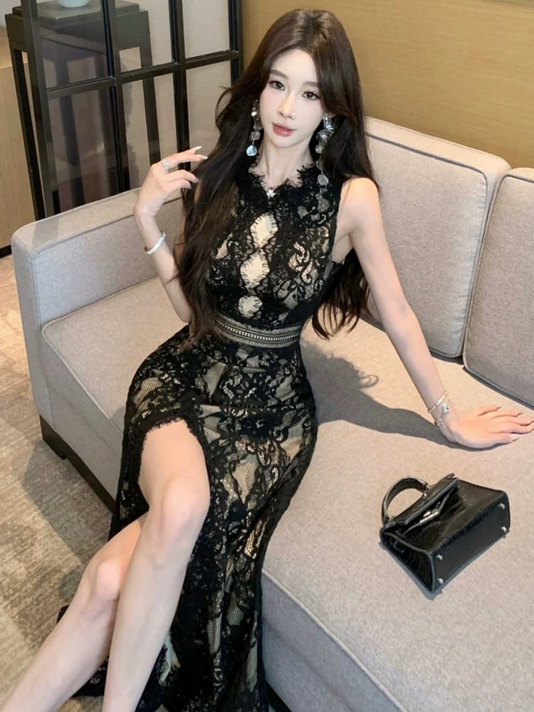 Seductress party lace dress  FD469 image