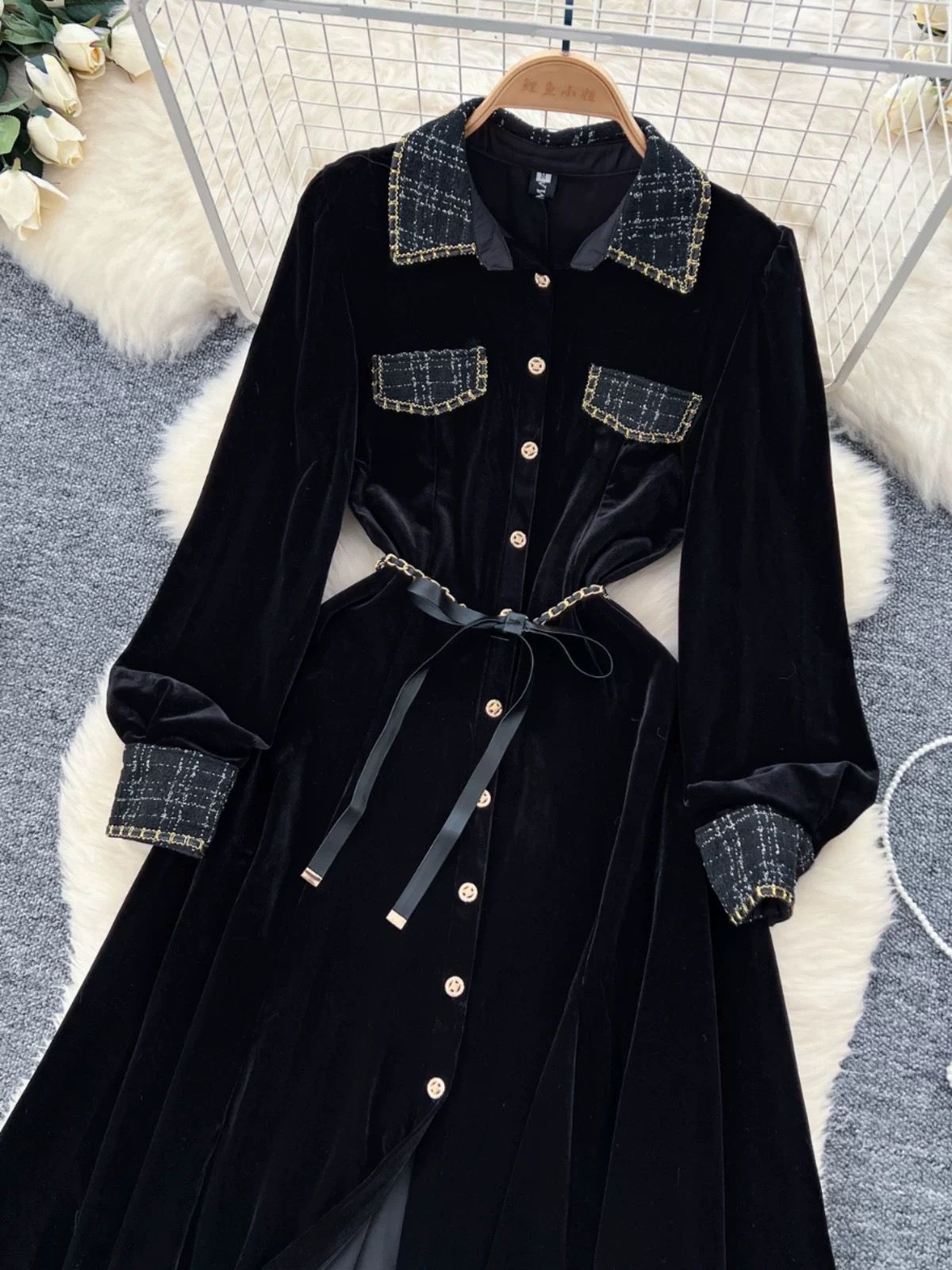 Which way to the wine velvet dress CD1936 image