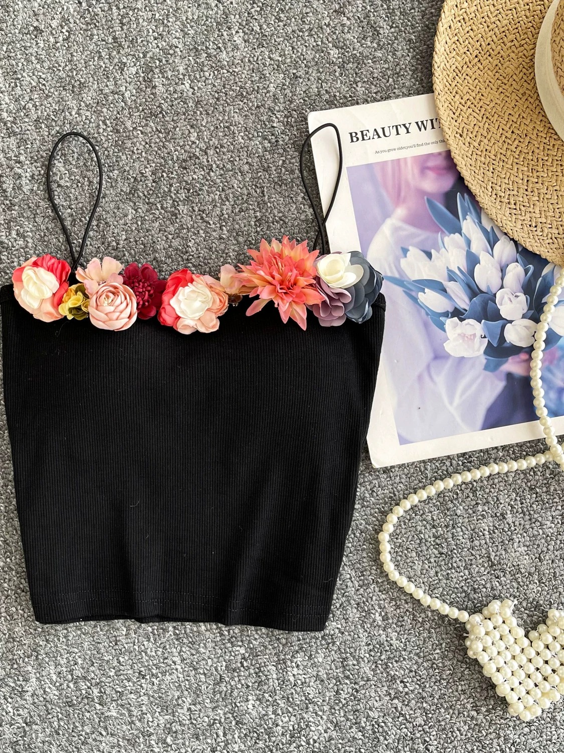 Passionate enchantment floral top CTO348 image