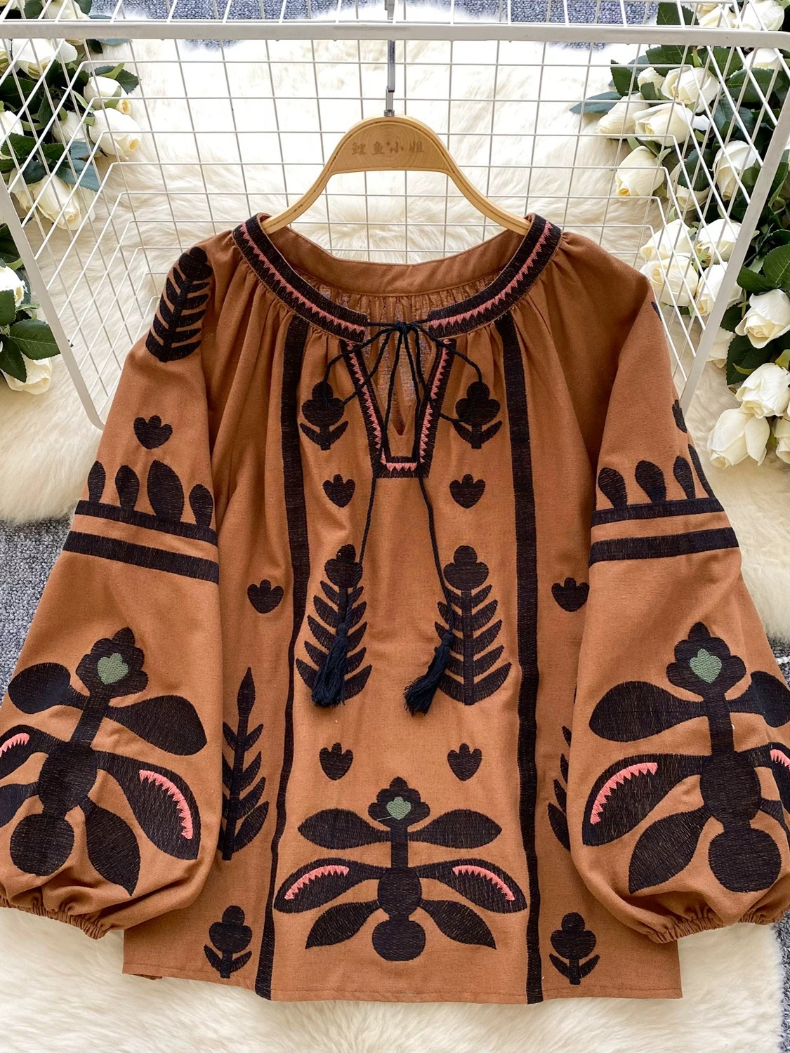 Feels good been bad embroidery top CTO347 image