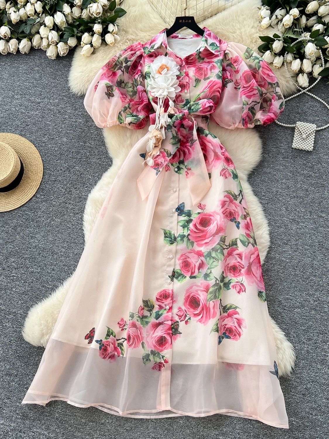 Know your worth print dress ED152 image