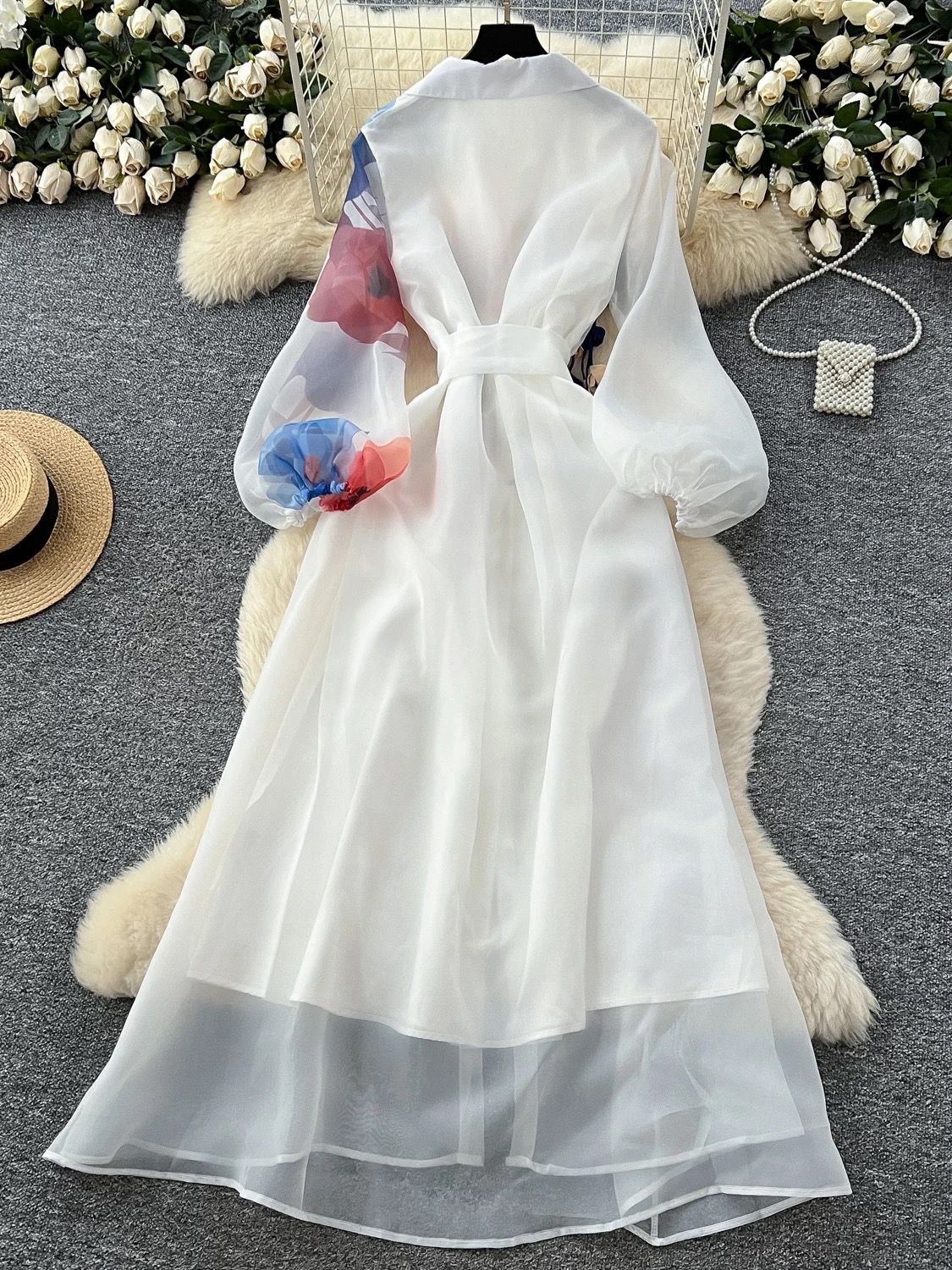 Having a moment print dress ED150 image