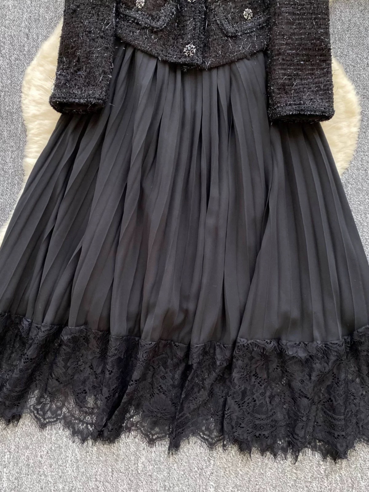 Majestic swirl tweed dress FD1387 image