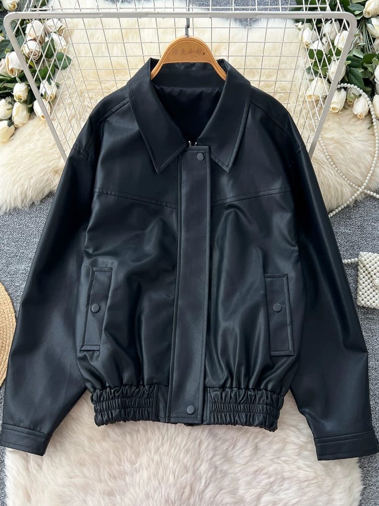 Biker club leather jacket LJ120 image