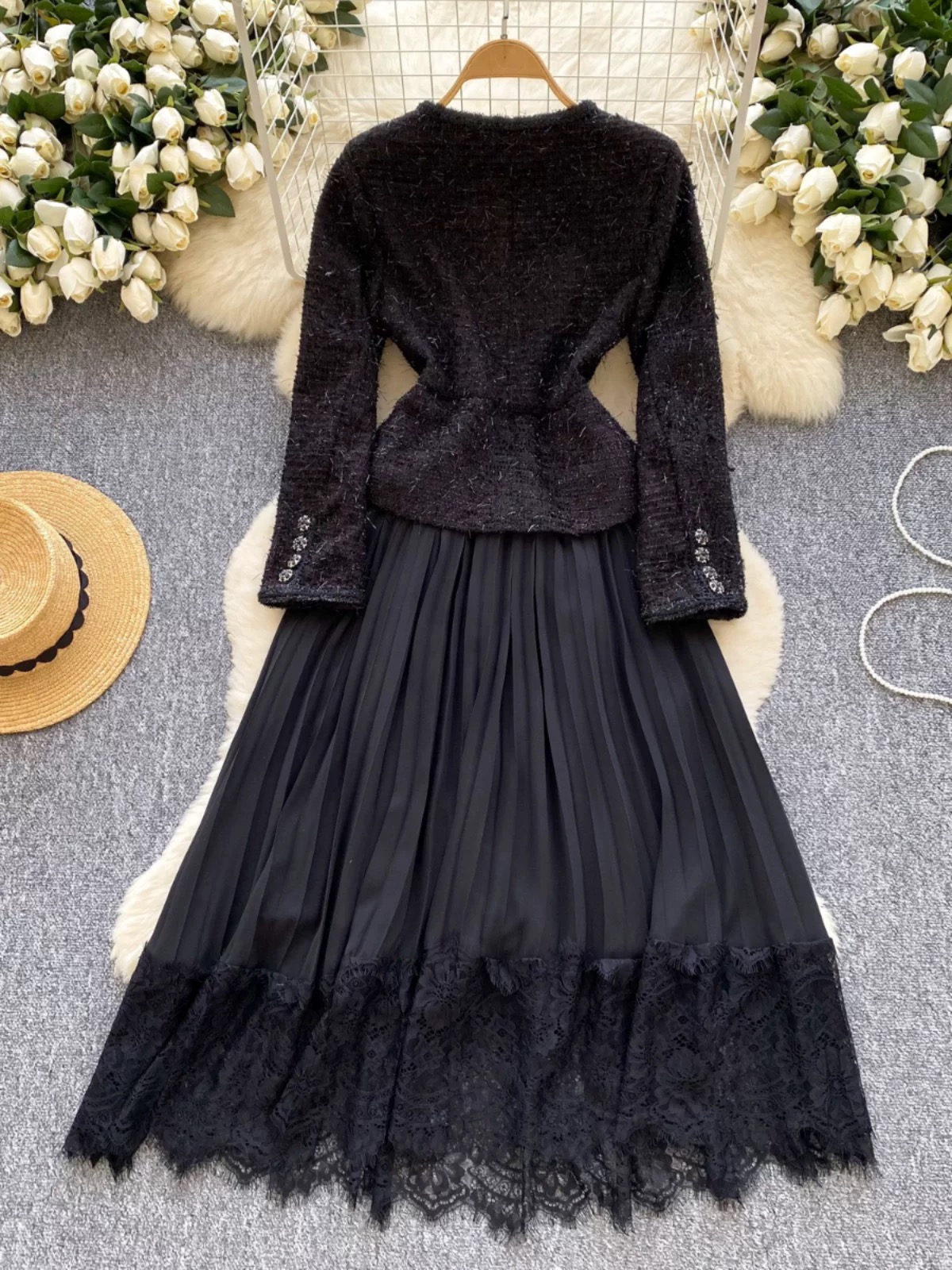 Majestic swirl tweed dress FD1387 image