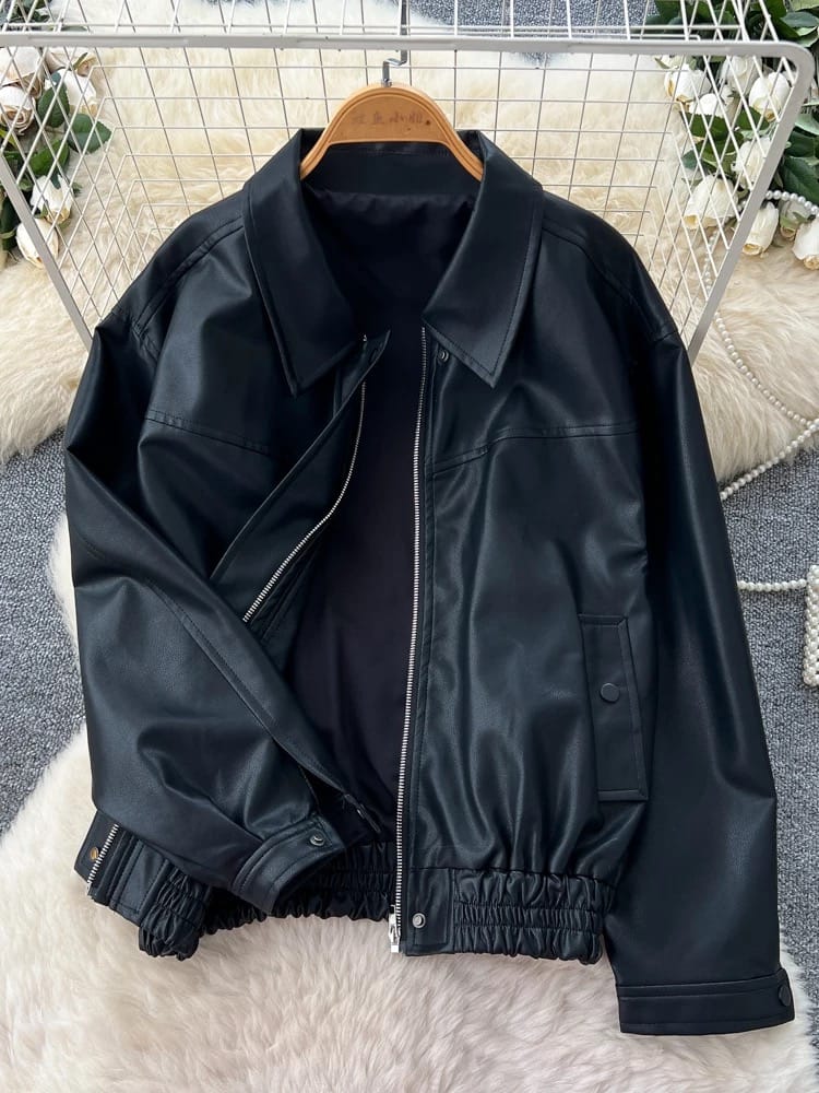 Biker club leather jacket LJ120 image