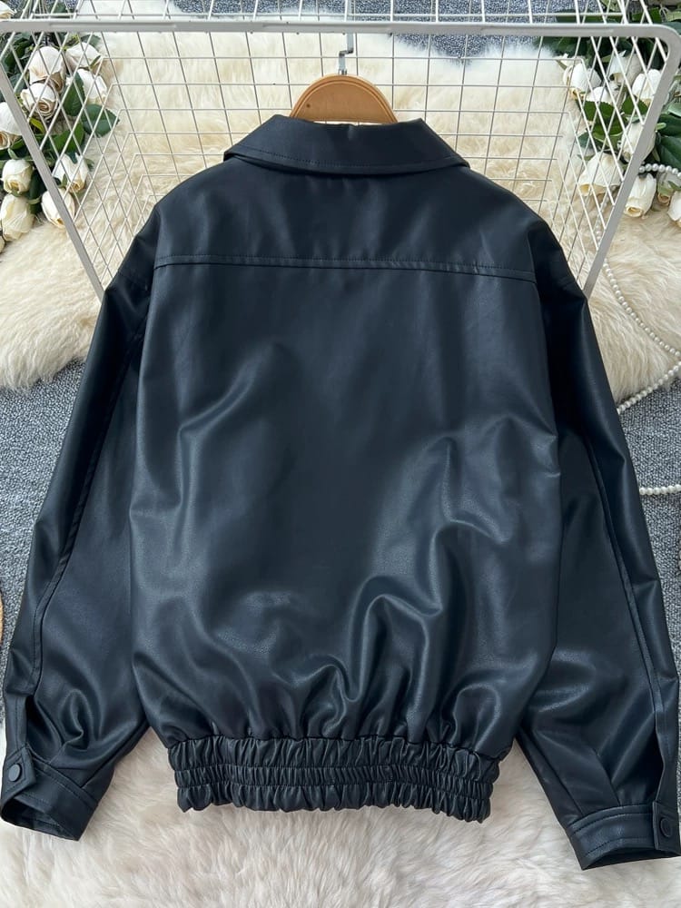 Biker club leather jacket LJ120 image