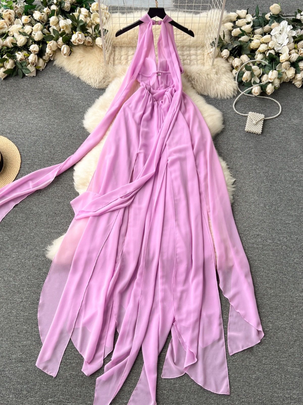 Feel my rhythm spilt chiffon dress CD904 image