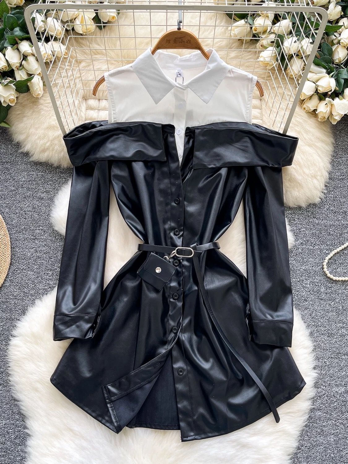 Born to slay leather shirt SH178 image