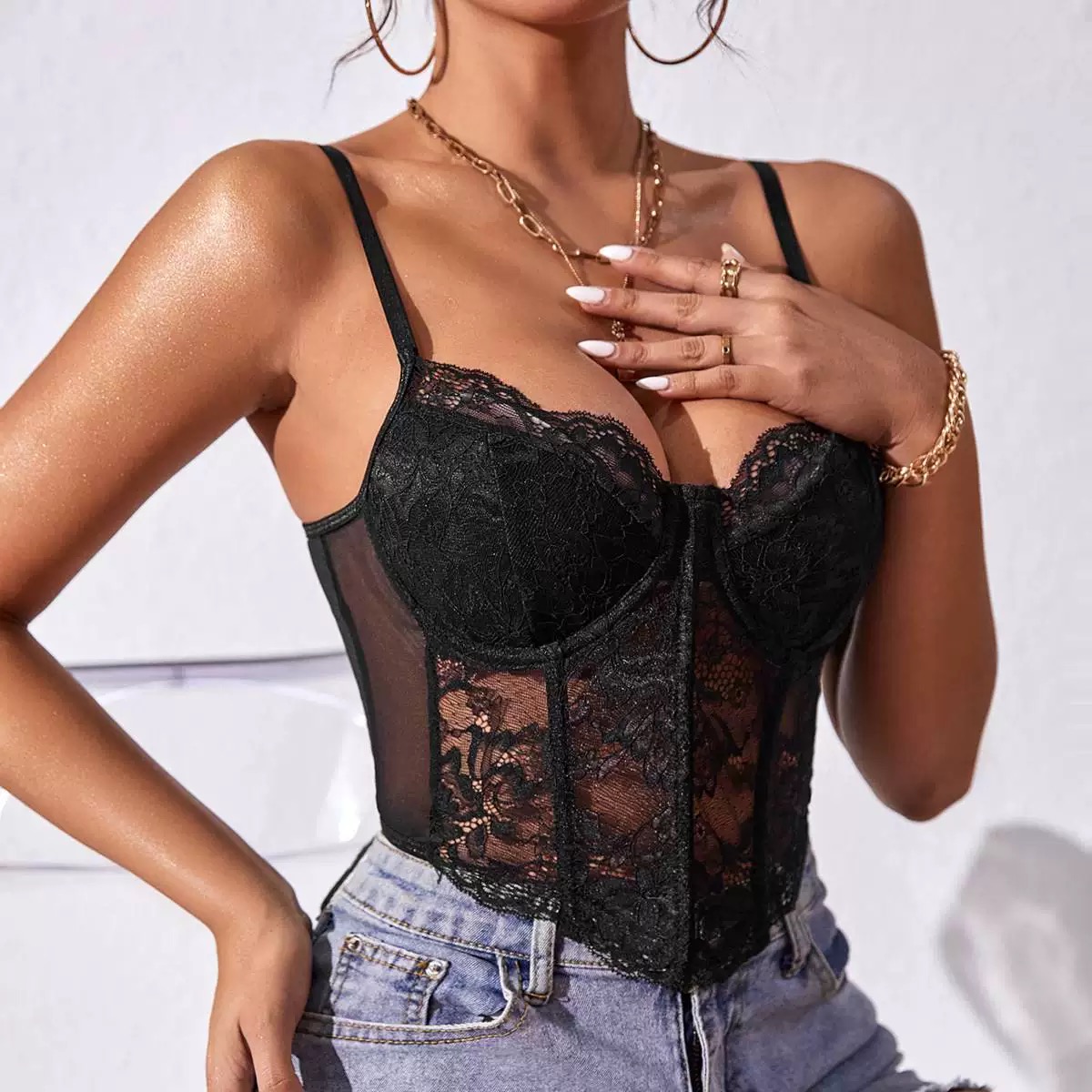 Wait for no one corset top CS177 image