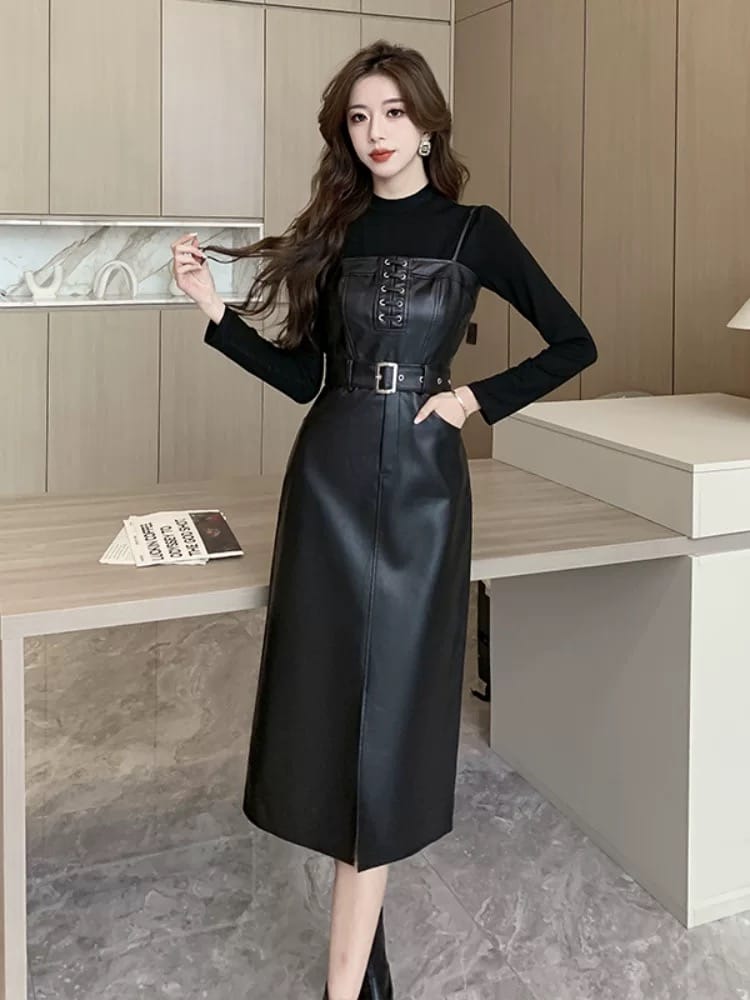 Hot bebe leather dress FD274 image