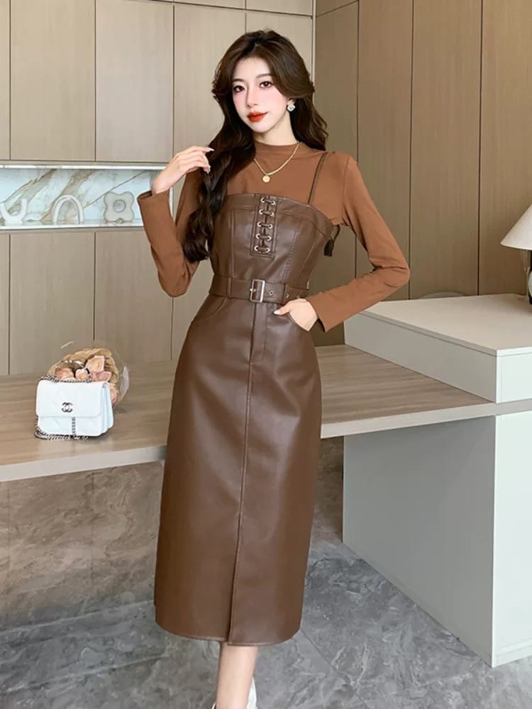 Hot bebe leather dress FD274 image