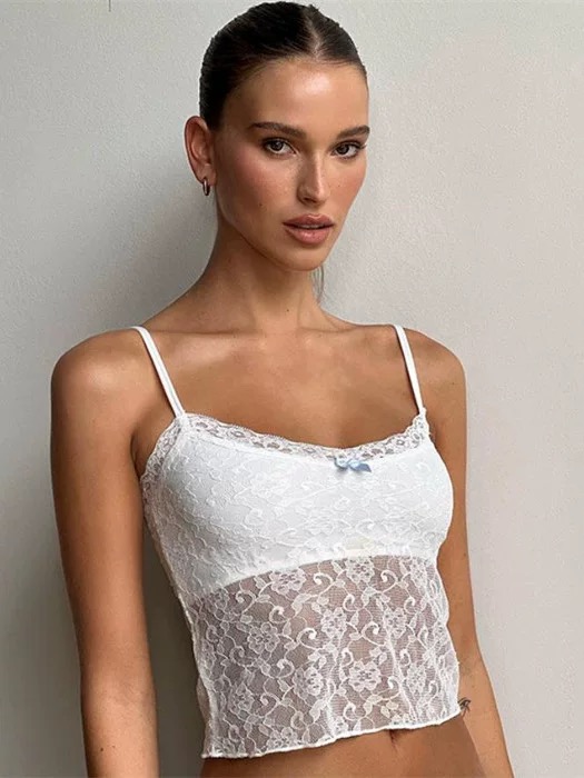 Radiant blossom lace camisole top CTO259 image