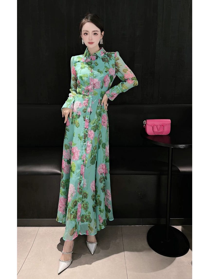 Gala worthy floral dress CD496 image