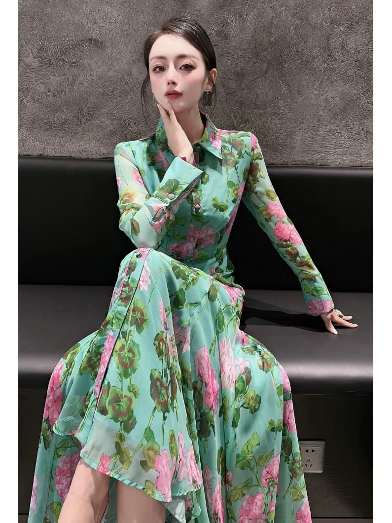 Gala worthy floral dress CD496 image