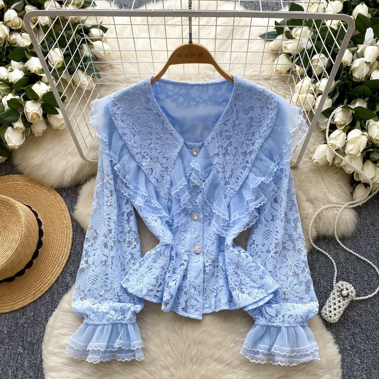 Love attitude lace top FTO244 image