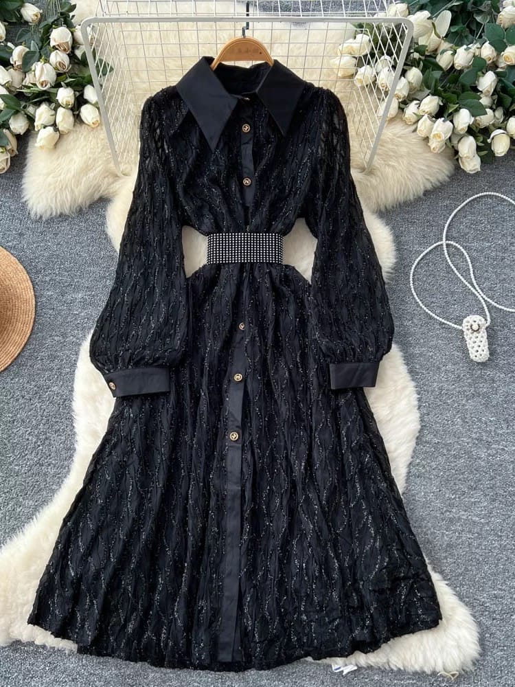 Screaming slay shirt dress & belt SD166 image