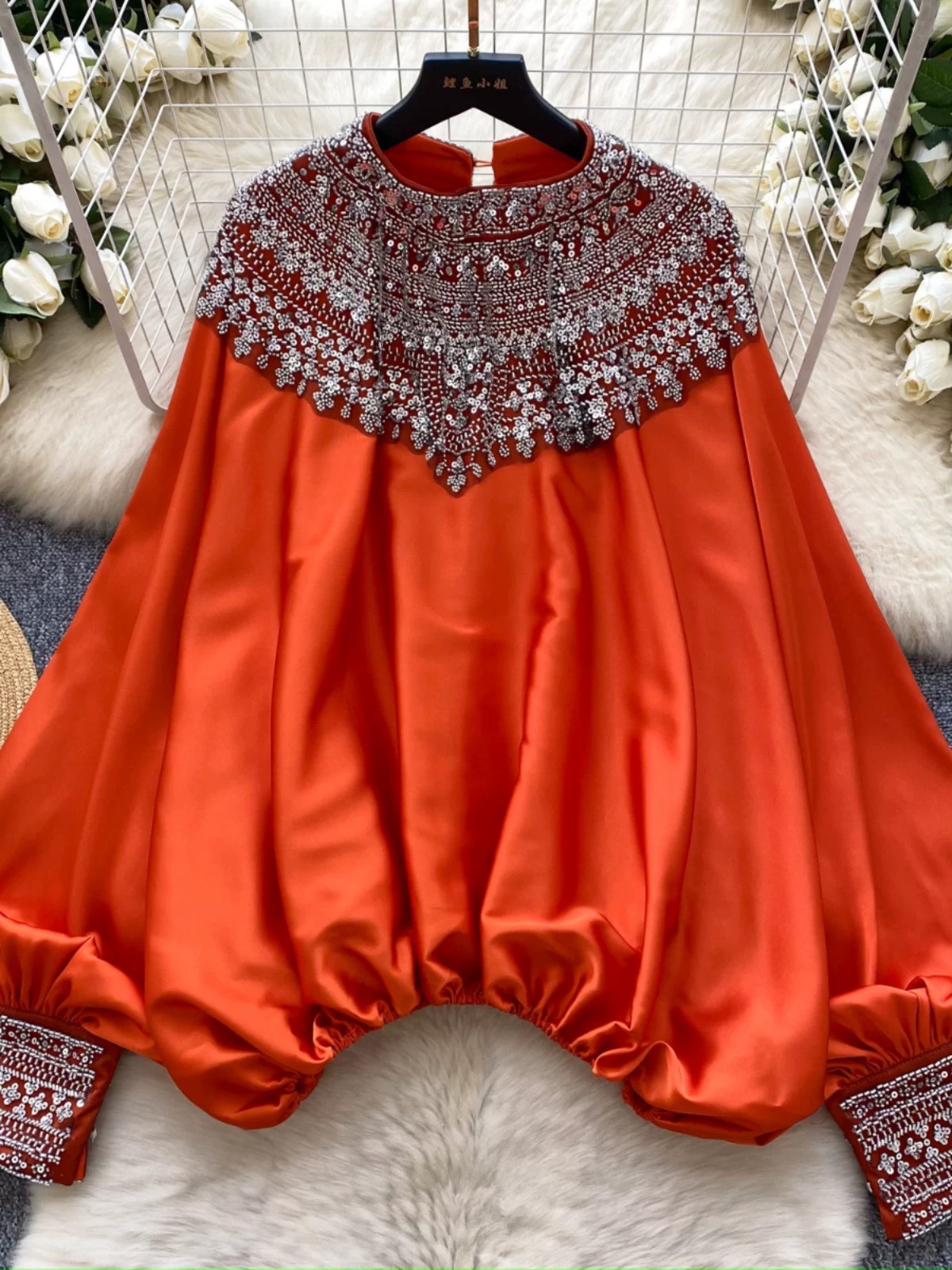Sweet but sassy embellished blouse BE357