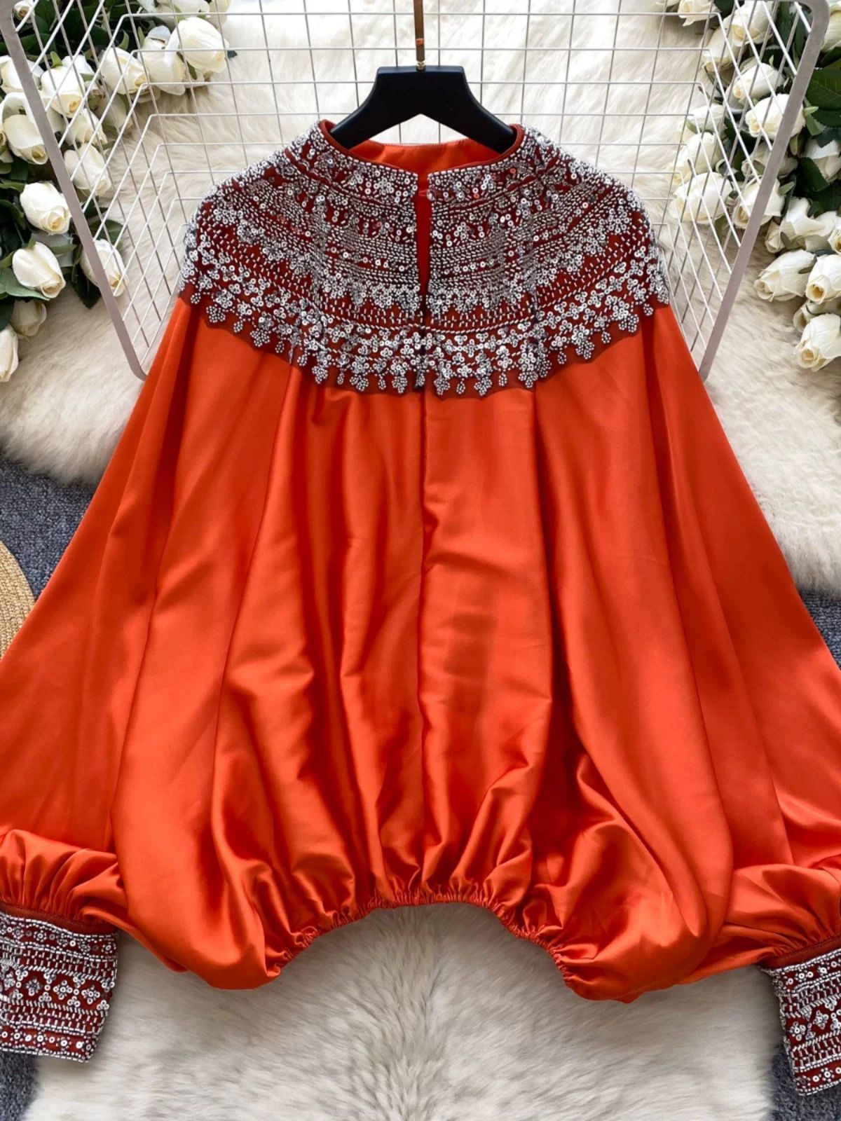 Sweet but sassy embellished blouse BE357 image