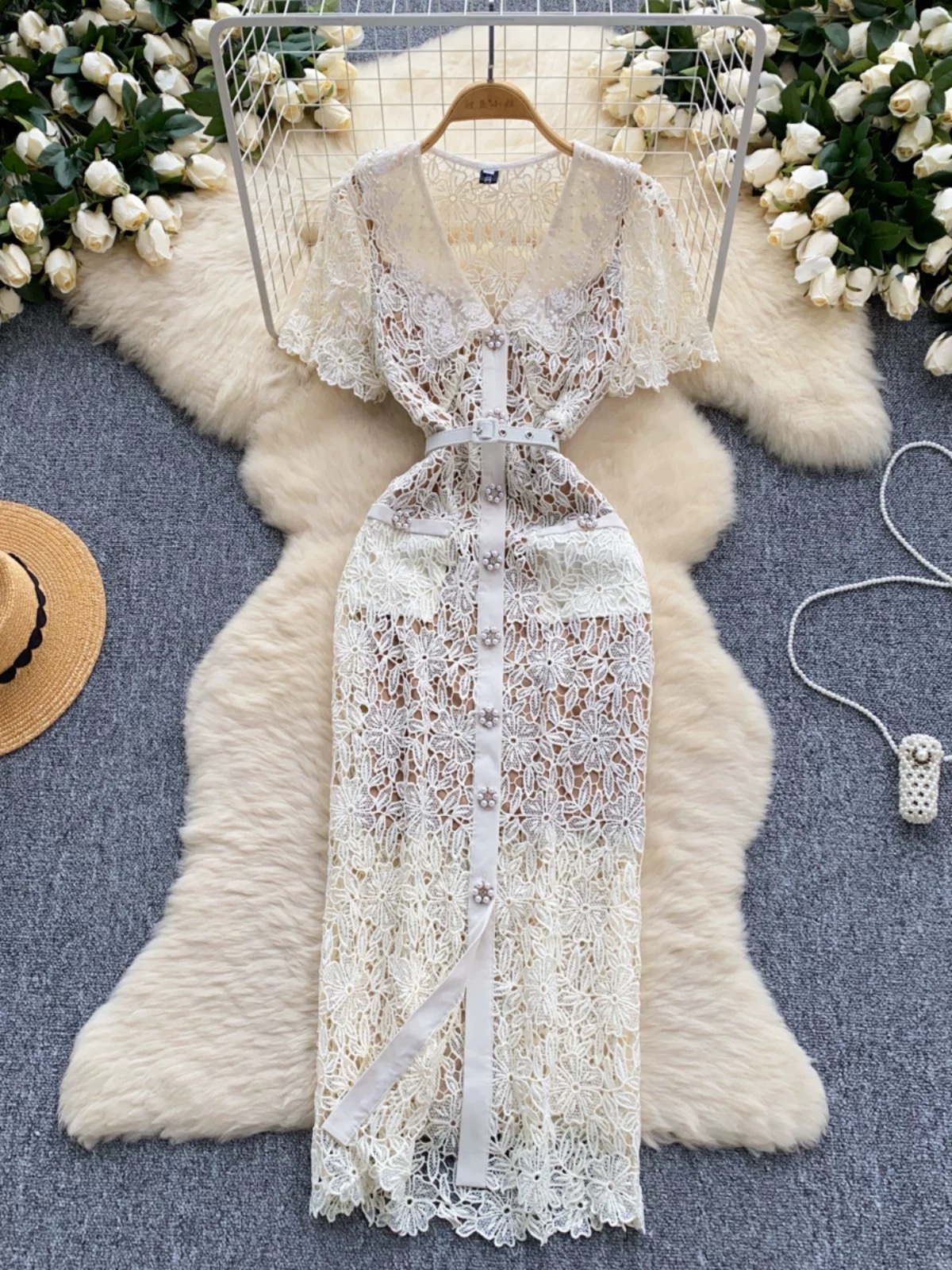 Unforgettable moments lace dress & camisole FD934