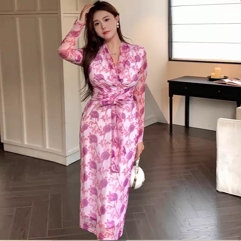 One with the gang floral dress FBC86 image