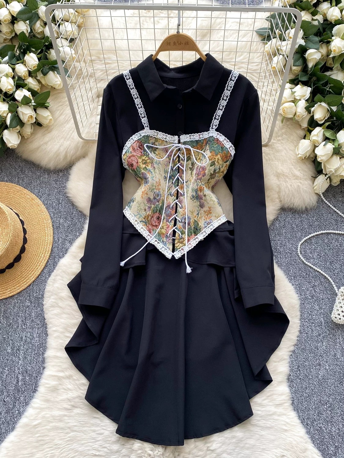 Tulum sunsets shirt dress SD143 image