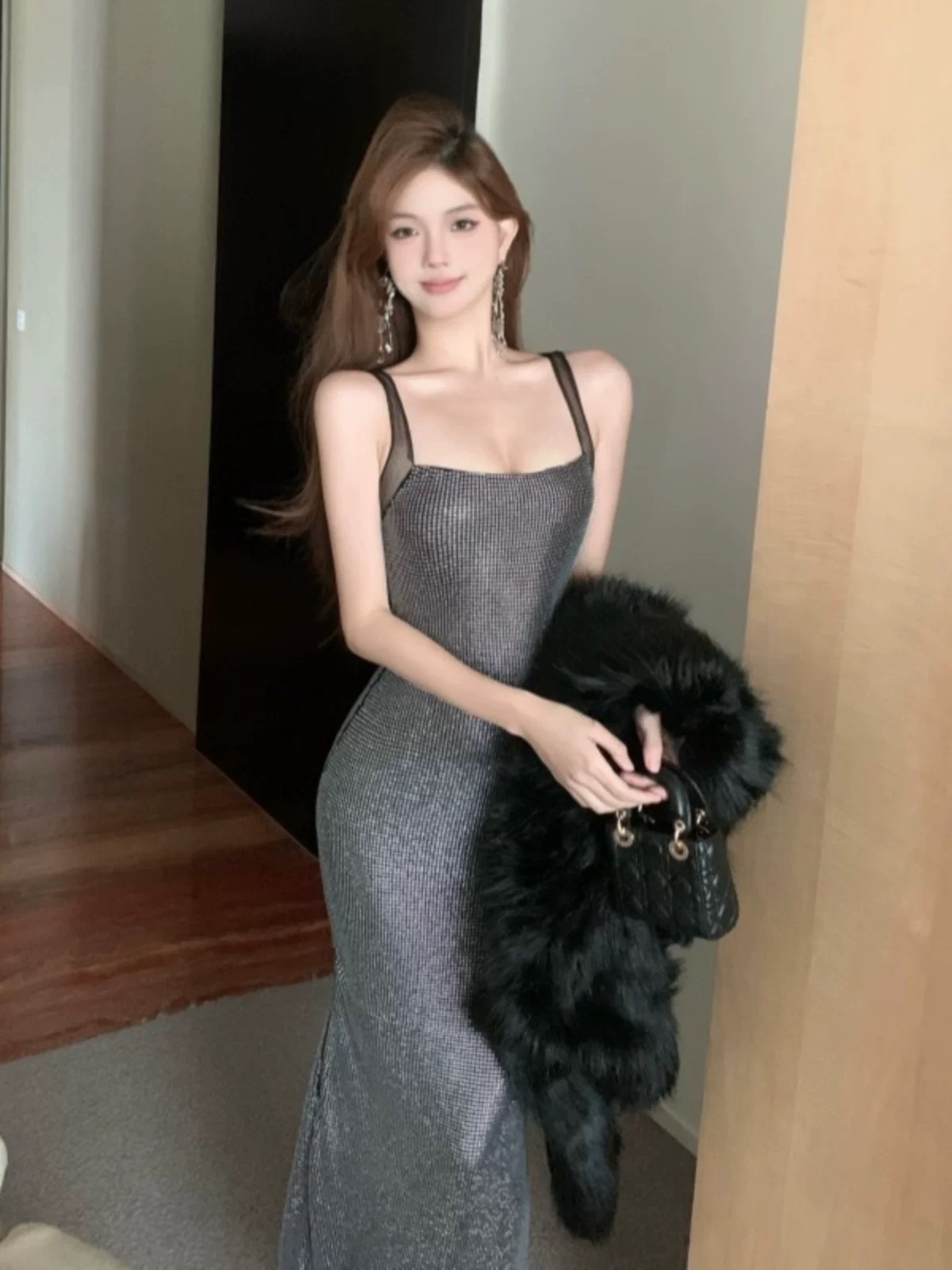 Girl talk diamond mesh dress FD1293 image