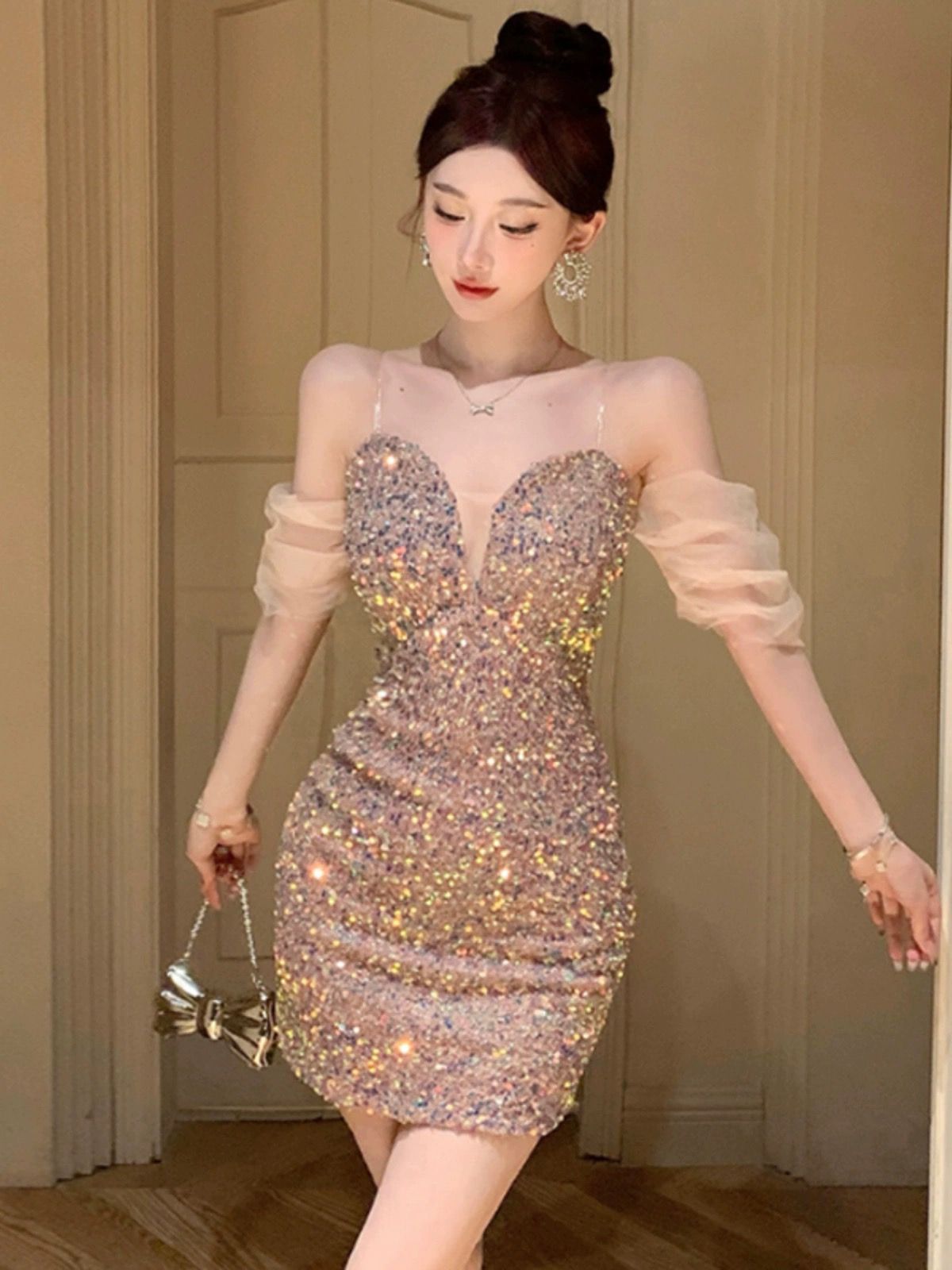 Hotter than fire sequin dress CBC772 image