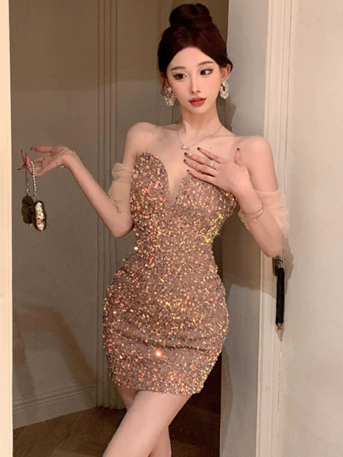 Hotter than fire sequin dress CBC772 image