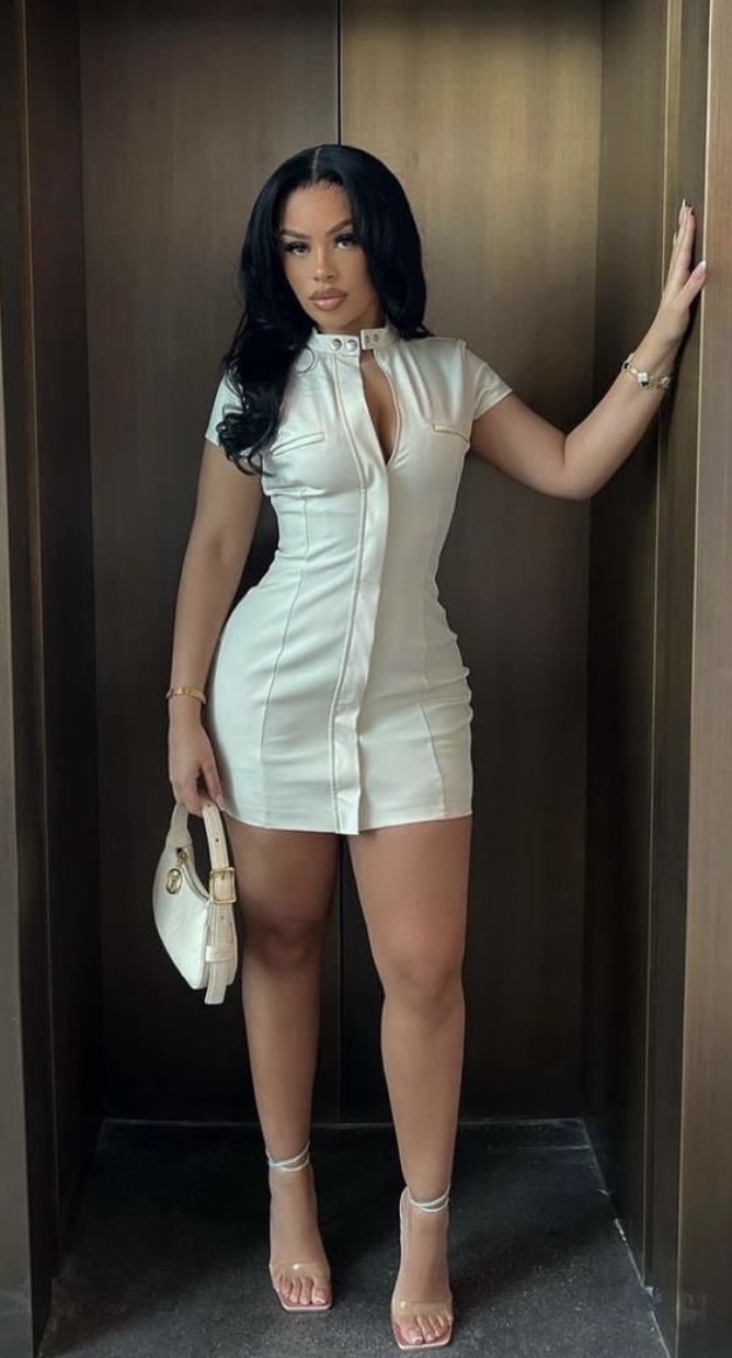 No school today leather dress