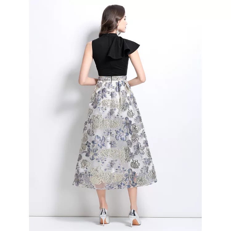 While we wait sparkle jacquard dress FD1241 image