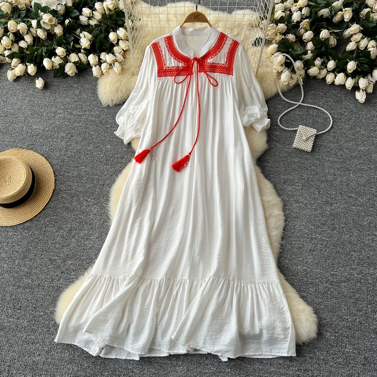 Full of color embroidery dress CD1646 image