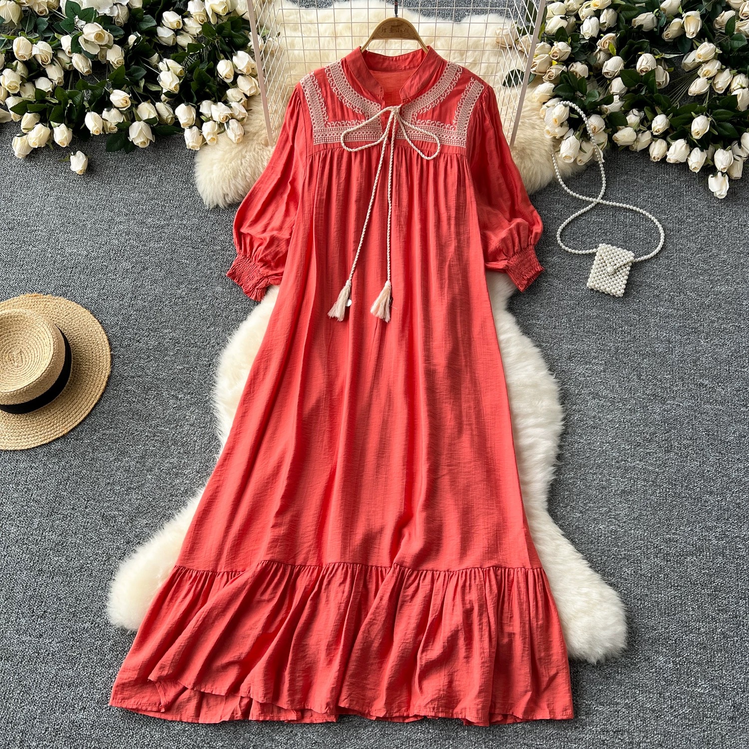 Full of color embroidery dress CD1646 image